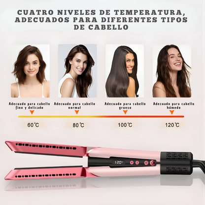 Airstyle Pro™ Tecnología iónica avanzada para secar y alisar tu cabello, reduciendo el frizz y cuidando la salud capilar sin daño por calor.