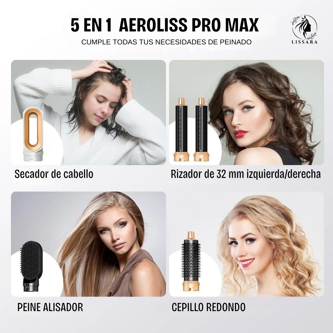 AeroLiss Pro Max™ 6 en 1 — El Lujo Definitivo en Alisado y Secado