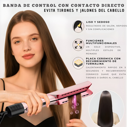 Airstyle Pro™ Tecnología iónica avanzada para secar y alisar tu cabello, reduciendo el frizz y cuidando la salud capilar sin daño por calor.