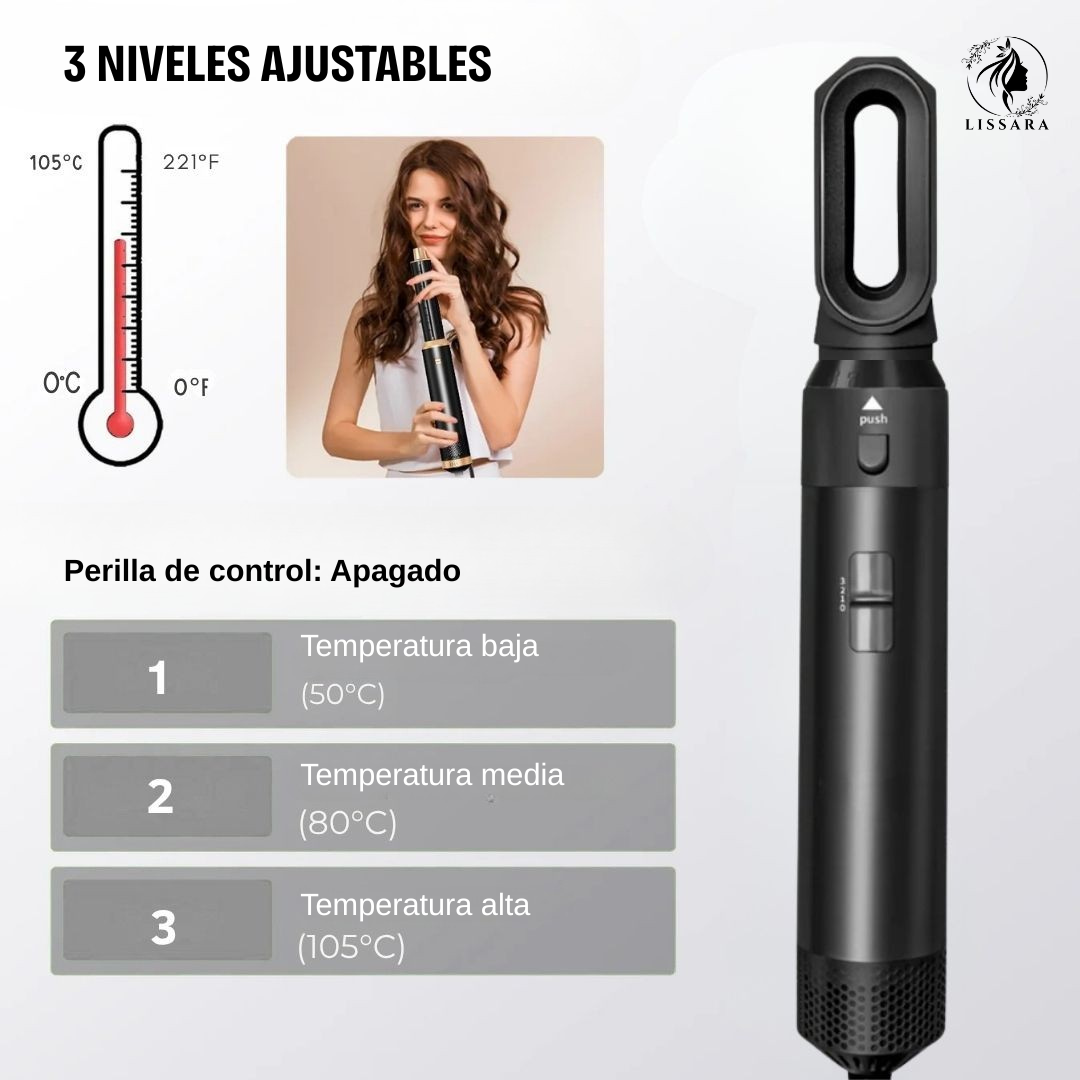 AeroLiss Pro Max™ 6 en 1 — El Lujo Definitivo en Alisado y Secado