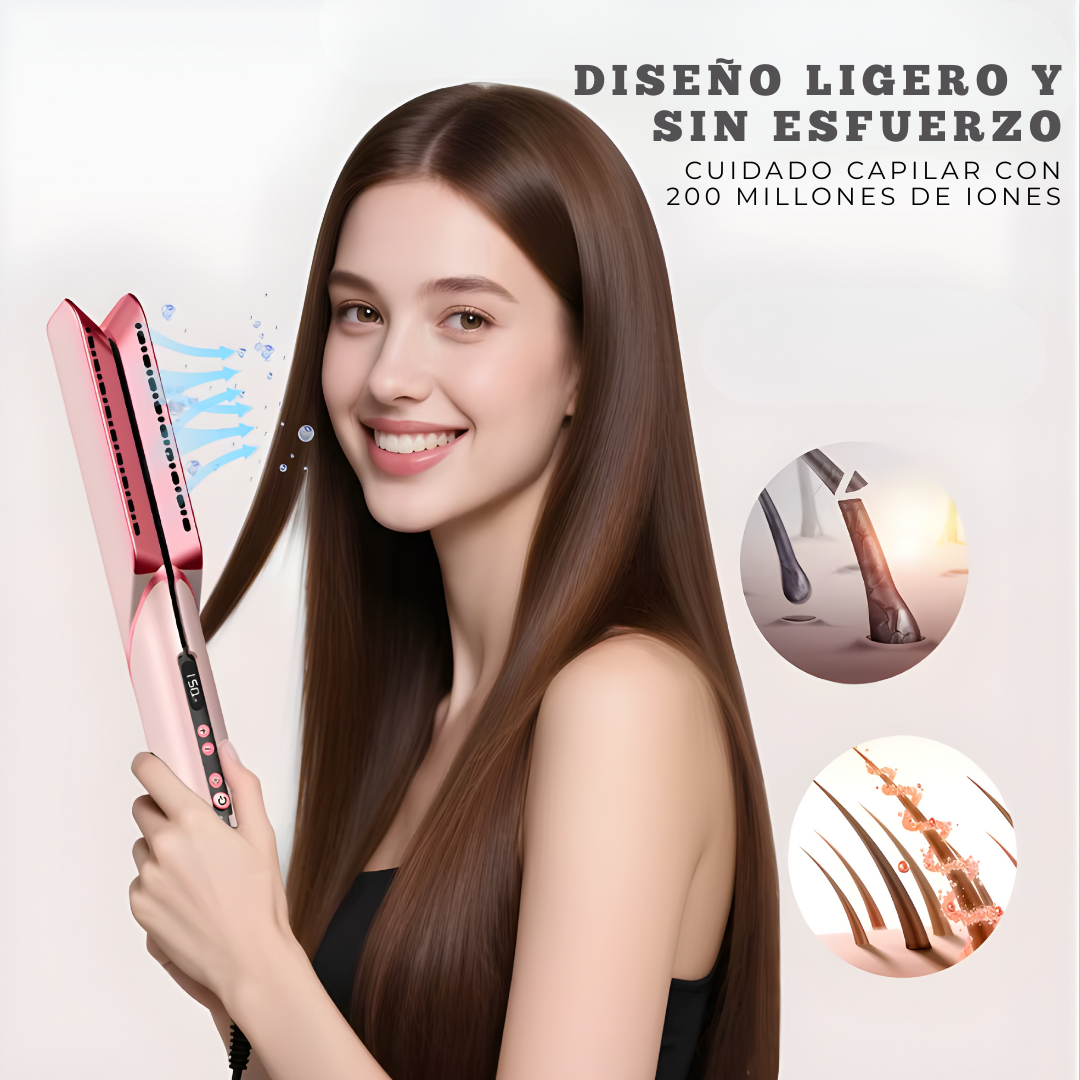 Airstyle Pro™ Tecnología iónica avanzada para secar y alisar tu cabello, reduciendo el frizz y cuidando la salud capilar sin daño por calor.